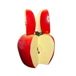 Vintage Apple Butter Cheese Knife Holder Set Kitchen Home Apple Decor - 4 Knives